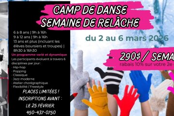 CAMP DE DANSE - SEMAINE DE REL&Acirc;CHE
