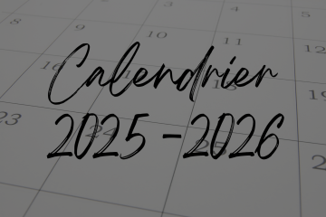 CALENDRIER 2025-2026 (&eacute;l&egrave;ves r&eacute;guliers)
