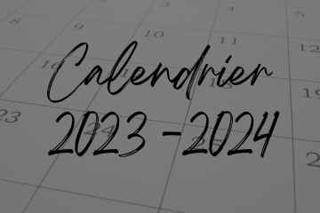 CALENDRIER 2023-2024 (&eacute;l&egrave;ves r&eacute;guliers)